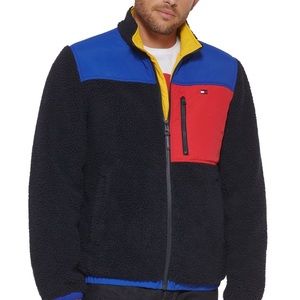 NWT Tommy Hilfiger Colorblock Sherpa Jacket